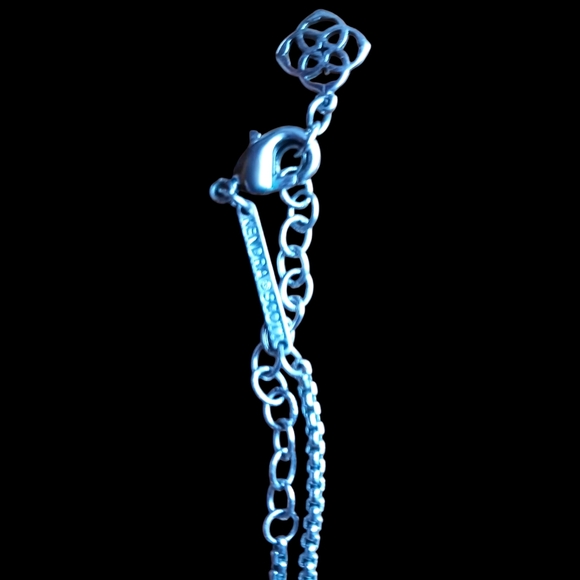 Kendra Scott Necklace-Black Opaque Stone With Silver-EUC $80 Retail -32" Length - Picture 6 of 11